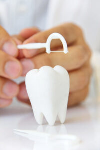 Flossing Teeth Concept